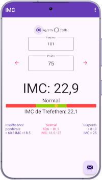 IMC Indice de Masse Corporelle pour Android