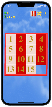 Fifteen puzzle on iPhone