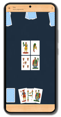 Jogo de cartas Asso Pigliatutto no Android