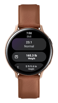 BMI Body Mass Index on Wear OS watch (Android smartwatch)