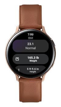 ИМТ Индекс массы тела на умных часах Android Wear OS