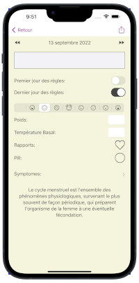Mes règles pour iPhone