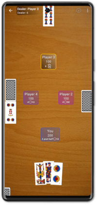 Sette e mezzo jeu de cartes sur Android